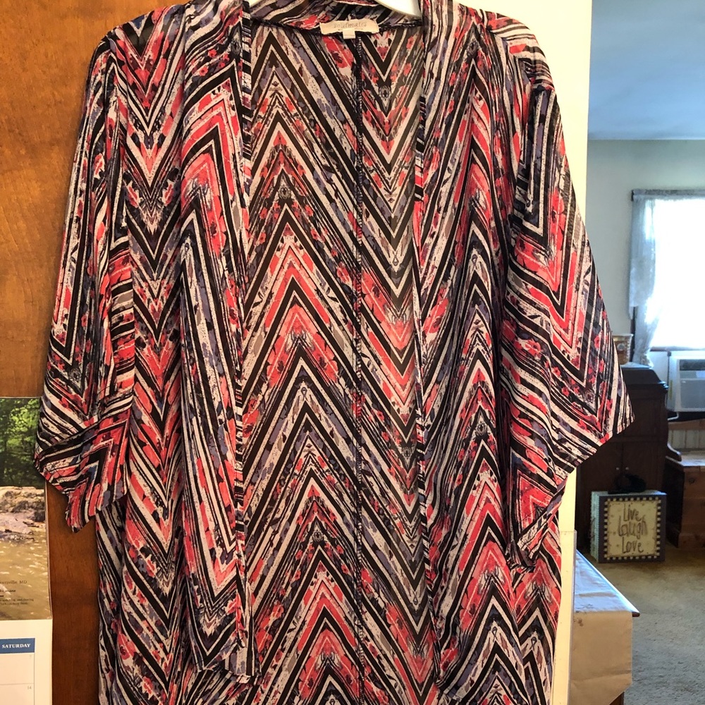 Kimono - black/pink magenta/blue/gray/white